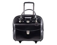 McKleinUSA Wheeled Ladies' Laptop Briefcase, Black, Black, 15''x1.5''x10''