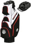 Shopsource Golf Bag, 14 Way Top Golf Cart Bag with Full-Length Dividers, Cart Golf Bag for Men Women, Golf Club Bags with Ergonomic Padded Strap, Zippered Pockets, Rain Hood Black Red and White