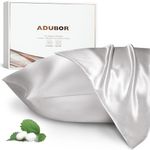 Adubor Silk Pillow case - Mulberry Silk Pillow Case, 23 Momme 6A Grade Fibers, 900 Thread Count, Silk Pillow Cases for Hair and Skin Health, with Hidden Zipper (Queen 20''x30'', Lvory White, 2PC)