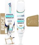 PentaUSA Tile Grout Repairs Renews - 8.8 oz Beige Grout Filler Tube, Fast Drying Grout Repair Kit, Heavy-Duty Grout Cleaner - Restore and Renew Grouts, Spatula Included (8.8 Oz - 250gr - Beige Color)