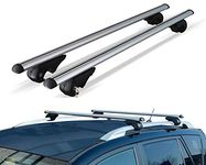 UKB4C Locking Universal Aluminium Car Roof Bars Cross Rack 1.3M For Raised Rails 90kg