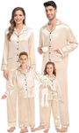 SWOMOG Matching Family Pajamas Silk