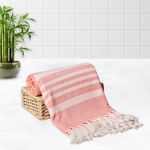 MELLOW 100% Bamboo Large Bath Towel for Women & Men | Ultra Soft, Premium Absorbent, Lightweight, & Quick Dry Bath Towel, Travel, Gym, Beach, Pool, and Yoga | 75 x 150 cm (Set of 1, Peach Pearl)