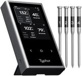 Typhur Sync Wireless Quad Gen 2 Meat Thermometer | 4 Probes | 6 Sensors | LCD Display | WiFi and Bluetooth 5.3 | Improved Stability and Range | IPX8 Waterproof | for BBQ, Grill, Smoker, Oven, Kitchen