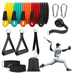 Davllin Baseball Resistance Trainer,Training Aid for Baseball Softball Pitchers,Interchangeable Grips to Build Arm Strength,Arm Bands for Baseball Players,Baseball Throwing Trainer,Great to Warm-Up