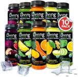 O2 Living Health Juices: Cold Pressed Juice - No Added Sugar or Water Fresh Juices -Nutrient-Packed Fruit & Vegetable Juice, Fruit Juice for Immune Refresher - 10 Pk Variety, (4oz)