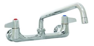 T&S Brass 5F-8WLX10 Wall Mount Faucet with 8-Inch Centers and 10-Inch Swivel Nozzle