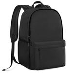 RSUARSUA School Backpack Lightweight Bookbag Classic Basic Backpack for School Travel Work Daily - Black