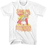 Masters of The Universe TV Television Series She Ra White Adult T-Shirt Tee, White, X-Large