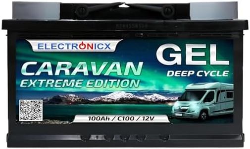 Electronicx CARAVAN EXTREME EDITION 100Ah / C100 / 12V GEL Versorgungsbatterie – 100 Ah – 12 Volt Batterie Wohnmobil, Van, Boot, Marine, Photovoltaik – wartungsfrei& robust- 278×175×190 mm