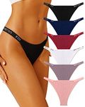 FINETOO 6er Pack Cotton Underwear Women Brazilian Knickers Brazilian Ladies Briefs Sexy Hipster Panties Soft Panties Multipack