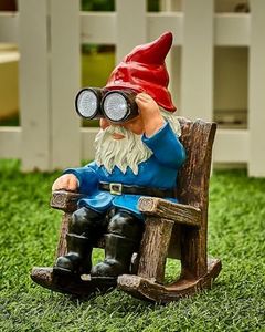 GaloTrek Solar Garden Gnome Statues Resin Gnome Figurines