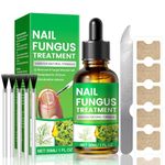 Fungal Nail Treatment, Extra Strong Nail Fungus Treatment for Toenail with Tea Tree Oil, Toe Nail & Ingrown Toenail Treatment, Nail Growth Treatment, Improves Thick Discolored Nails + 5 Patches, 30ml