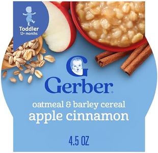 Gerber Oatmeal and Barley Apple Cinnamon Cereal, Toddler Oatmeal, Iron, Whole Grains, 8PK