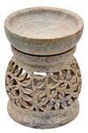 Nirvana Class NIRMAN Handmade Stone Aroma Burner Oil Diffusers Home Decor (Leaf)