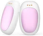 Wasuka Hand Warmers Rechargeable 2 Pack, Electric Handwarmers Reusable Portable USB Pocket Warmer, Long Lasting Hand Heater for Camping Hiking Hunting Ideal Warm Gift for Women Men Pink