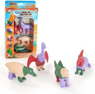 POPULAR PLAYTHINGS Mini Magnetic Mix or Match Dinosaurs Set of 4 Dinosaurs Brachiosaurus, Ankylosaurus, Spinosaurus, and Pterodactyl