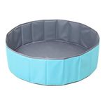 Hojalis Ball Pit, 80cm Foldable Ball Pool for Toddlers 1-3, Portable Ocean Ball Pool Playpen for Kids, Round Ball Pit for Baby Boys Girls, Multi-functional Ball Pit for Dogs Outdoor Indoor (No Balls)