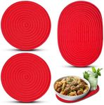 3Pcs Red Trivets for Hot Dishes Dec