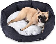 Amazon Basics Cuddler Pet Bed - Soft and Comforting - Large, Grey