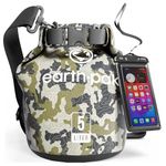 Earth Pak -Waterproof Dry Bag - Roll Top Dry Compression Sack Keeps Gear Dry for Kayaking, Beach, Rafting, Boating, Hiking, Camping and Fishing with Waterproof Phone Case