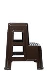 SKYGLAMOUR Supreme Plastic Multi-Purpose Step Stool for Home | Office&Kitchen Use with Weight Bearing Capacity of 150 Kg | 2 Step Stool for Home| Color: Wenge; Qnt: 01 Pcs.