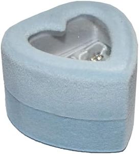 Christening Baptism Blue Rosary With Heart Gift Box, Boy Christening, Glass
