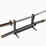 Sword stand, sword hook, acrylic two-layer wall mounted samurai sword stand display stand, support all swords (Black)