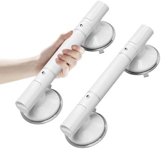 Suction Grab Rails for Shower，Grab Bars for Bathtubs，Suitable for The Elderly, Heavy Duty Safety Grip Handrail, No-Drill Installation Strong Suction, Suitable for Toilet, Shower, Bathtub （2 Pack）