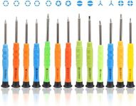 13Pcs Magnetic Mini Screwdriver Set Tiny Spectacle Watch Repair Screw Drivers Small Star Flat Head Screwdrivers Little Cracker Precision Screwdriver for Eye Glasses Phone Toys Jewellers Tools