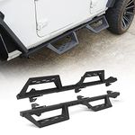 I1MOTOR Side Steps Running Board for 2018 2019 2020 2021 2022 2023 2023 Jeep Wrangler JL JLU Unlimited 4 Door 18-23 Nerf Bars, Heavy Duty Truck Matte Black Powder Coated Steel Rock Rails Plates