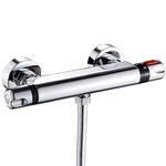 Thermostatic Shower Valve Shower Mixer Bar Chrome Hot Cold Water Mixer Constant Temperature Control for Bathroom Anti Scald Tap