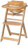 Bebeconfort Timba Evolutive Wooden Highchair, 6 Months - 10 Years, Up to 30 kg, Baby High Chair, Removable Tray, Adjustable Seat & Footrest, 3-point Safety Harness, Natural Wood