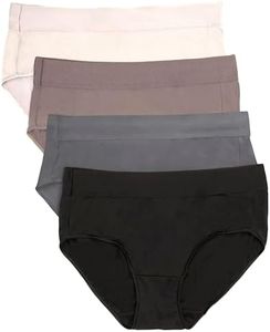 Hanes Women's 4 Pack Smooth Microfiber Brief, Assorted, XL (WMI38T)
