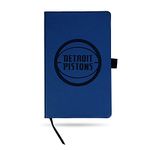 Rico Industries NBA Detroit Pistons Pistons Team Color Laser Engraved Notepad W/ Elastic Band - Royal