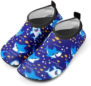 BananaHome Kids Swim Water Shoes Barefoot Sports Shoes Quick Dry Non-Slip Water Skin Sneakers for Sport Beach Swim Surf Aqua Pool Socks for Boys Girls Toddler…, Undersea world, 24/25 EU