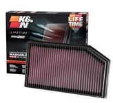 K&N engine air filter, washable and reusable: 2018-2020 Jeep Wrangler JL and Gladiator 33-5076, Multi