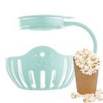 Popcorn Maker | Multifunctional Popcorn Maker | Microwave Popcorn Popper | Popcorn Popper Bowl With Lid | Borosilicate Glass 2.25 Popcorn Bowl | Temperature Safe Borosilicate Glass, Dishwasher Safe