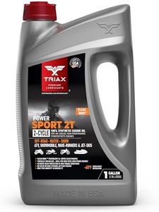 TRIAX Power Sport 2T 100% Synthetic, All Season Engine Oil | For 2-Cycle, Air Cooled, High Performance Engines | ATVs | UTVs | Snowmobiles | Wave Runners | JetSkis | Dirt Bikes (1 Gallon)