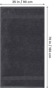 Utopia Jumbo Bath Sheet Set, 2-Pack – Grey