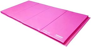 Z Athletic Folding Mat for Gymnastics and Tumbling, 4 Ft x 8 Ft x 2 In Pink