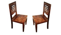 Kingwood Dinning Chair in Sheesham Wood with Honey Finish - Set of Two Chairs