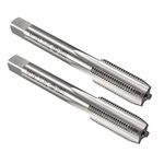 sourcing map Metric Machine Thread Tap M12 x 1.25 H2 High Speed Steel Straight Flutes Screw Tapping Threading Machinist Repair DIY Tool 2pcs