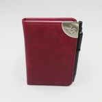 Sixstore 2025 Week to View A7 Mini Pocket Diary Soft Leather Feel 11 x 7cm Size Journal with Pen (Red)