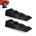 Straame Caravan Levelling Ramps (2 Pack, Black, 3 Step Heights 40/70/100 mm) – Heavy Duty Car, Van & Motorhome Levelling Ramps, UV-Resistant Wheel Chocks with Anti-Skid Grooves, 2.5 T Capacity