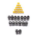 ER11 Collet Set, 1Set 15pcs ER11 Spring Collet Chuck for CNC Engraving Machine & Milling Lathe Workholding Tool 1-7mm 1/8",1/4"