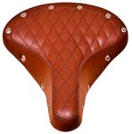 Made in Taiwan! Fito GSS Classic Beach Cruiser Fixie Fixe Gear Bike Bicycle Saddle Seat with Spring Suspension (Brown)