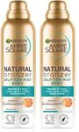 Garnier Ambre Solaire Natural Bronzer Quick Drying Body Self Tan Mist, Medium, Intense & Streak Free Fake Tan, Lasts Up to 1 week, Approved by Curelty Free International, Vegan Formula, 150ml