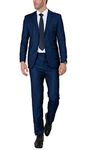 WEEN CHARM Men's Suits Regular Fit 2 Piece Wedding Tuxedo Two Button Groom Prom Party Solid Blazer Pants Suit Set