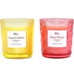 Aromatherapy Scented Candle Set, Candles for Home Scented 2x5.2 oz Natural Soy Wax Votive Candles TIn Candles for Women's, Christmas, Birthday, Housewarming Gifts Lemon Verbena, Rose Water